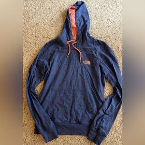 The North Face Men's Navy and Orange Hoodie